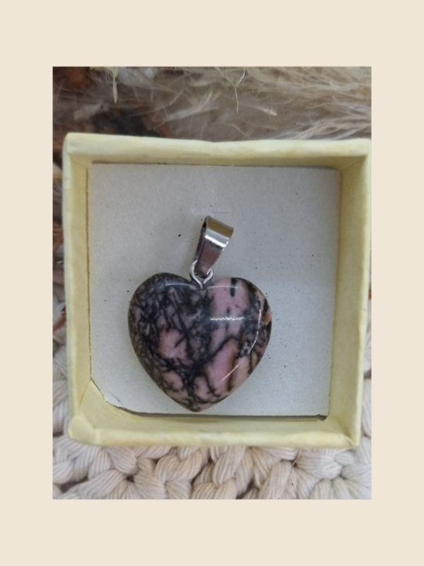 Producto - Dije corazón "Rodonita"