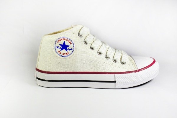 Producto - Converse Botitas lona blanca mujer