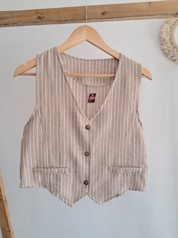 Producto - Chaleco Rayas Beige