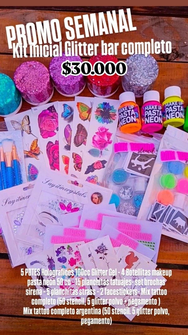 Producto - Promo semanal Kit inicial glitter bar