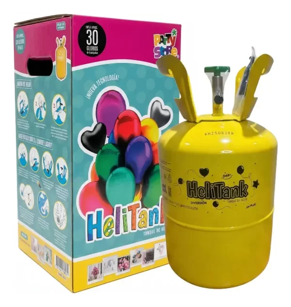 Producto - Tanque De Helio Globos Mediano Para 30 Globos De 23cm 9 Pulg