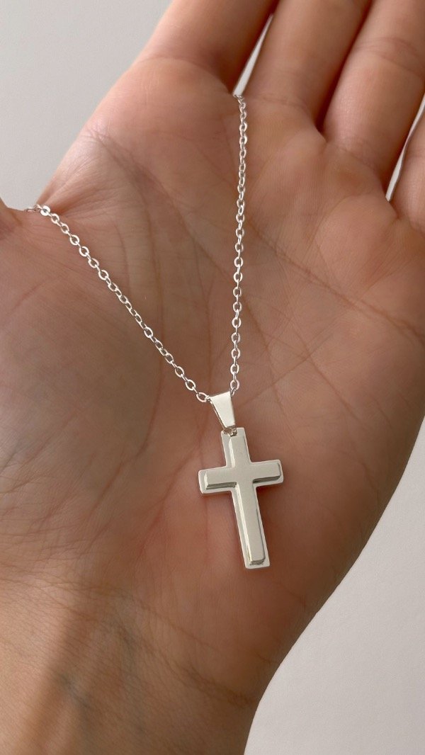 Producto - Conjunto 45cm cruz superp 3cm ACERO BLANCO - 0