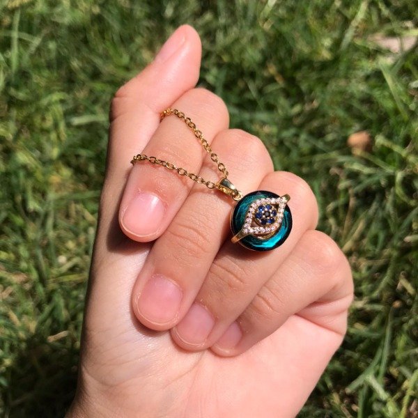 Producto - Conjunto cadena + dije ojo cubic