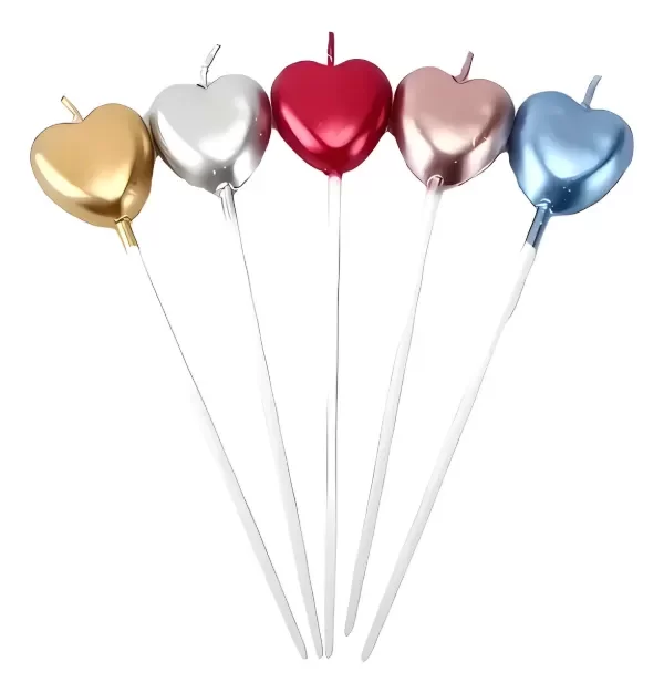 Producto - Velas Corazon Metalizada x1