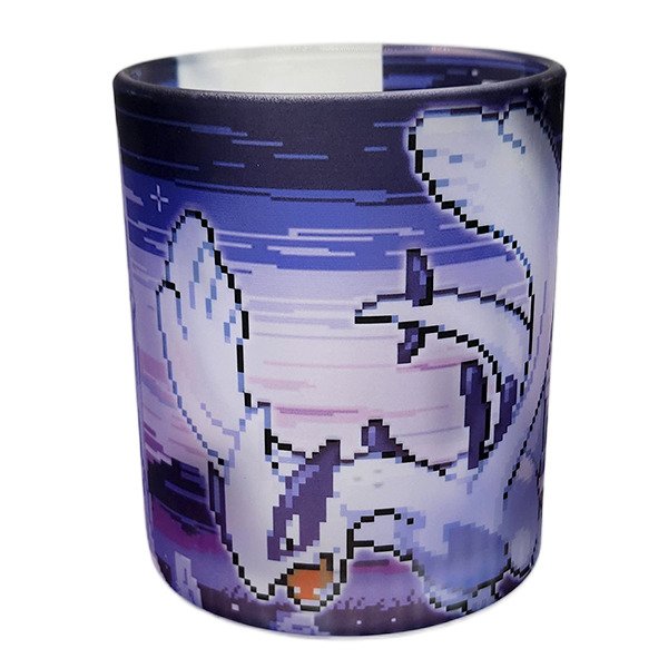 Producto - Vaso Taza De Vidrio Esmerilado Pokemon Lugia PIXELGAMING