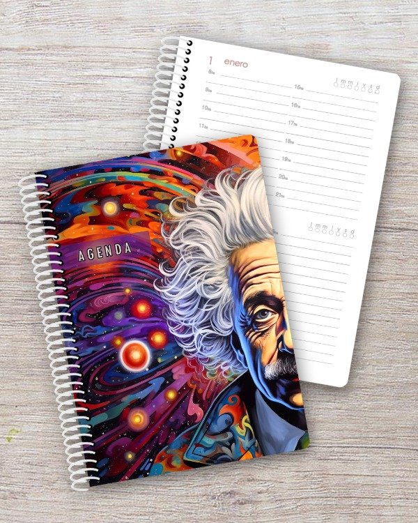 Producto - Agenda Perpetua A5 - 2 días por página - dis. Einstein