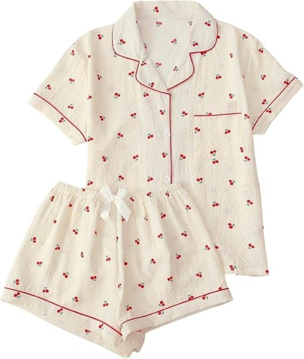 Producto - Conjunto de pijama de 2 piezas Cherry White - 2