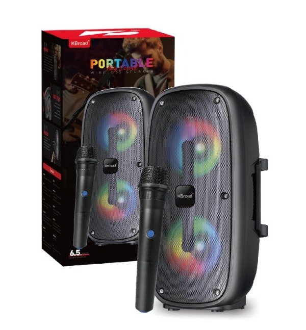 Producto - Parlante Bluetooth 2 x 6,5" KTS 2388 con microfono inalambrico