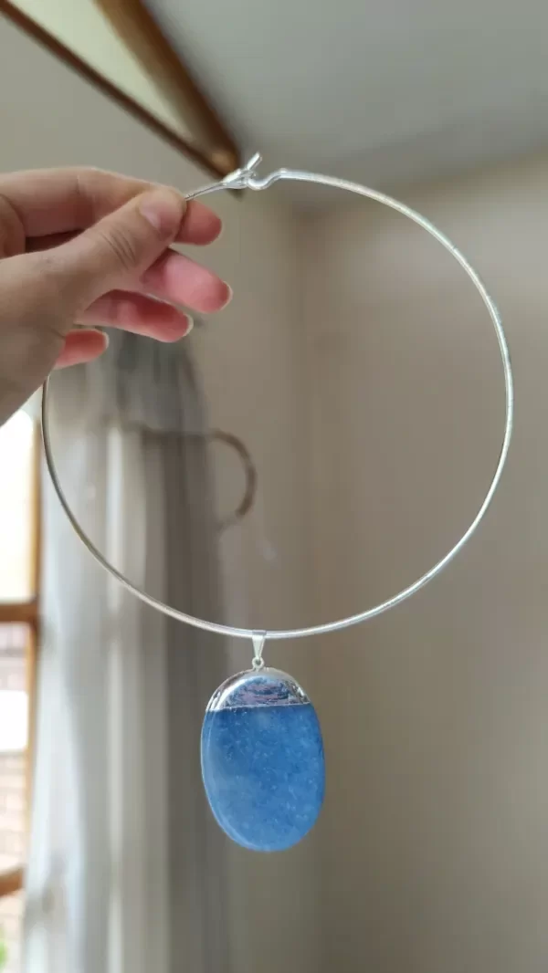 Producto - Collar Alumbre CUARZO AZÚL