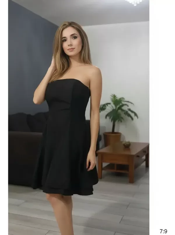 Vestido corto cóctel tafeta evace — imagen 10