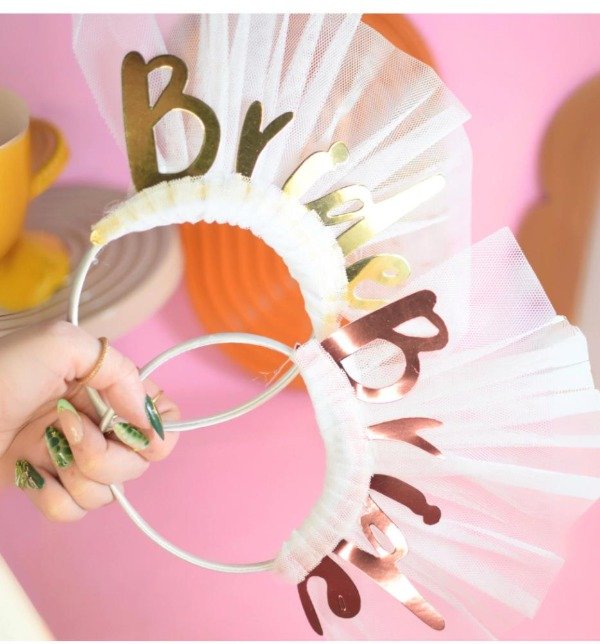 Producto - VINCHA CON VELO "BRIDE GOLD"