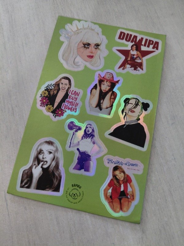 Producto - Planchitas de stickers - Música pop #003