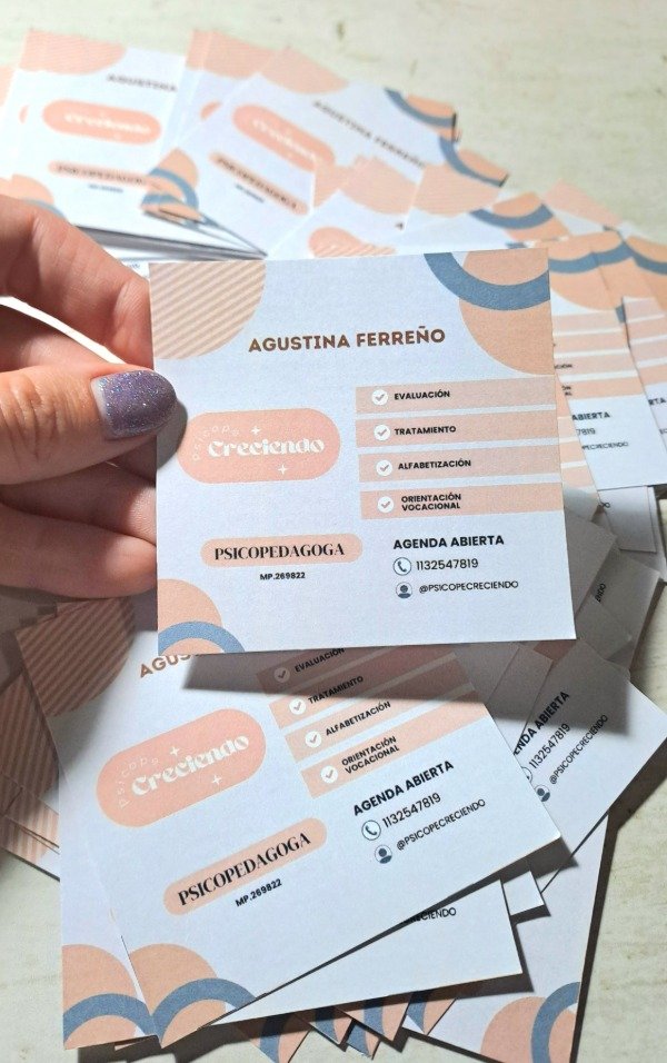 Producto - Tarjeta cuadrada 8x8 cm x 50 unidades