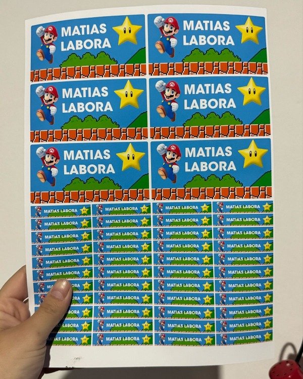 Producto - Etiquetas para utiles escolares pack