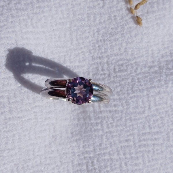 Producto - Anillo Plata 925 con Amatista Ajustable - 3