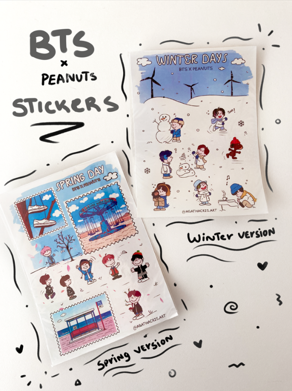 Producto - Planchas de Stickers BTS