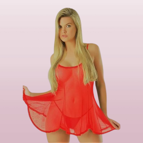 Producto - Camisolin de tul Rojo tipo campana Cod A6-03