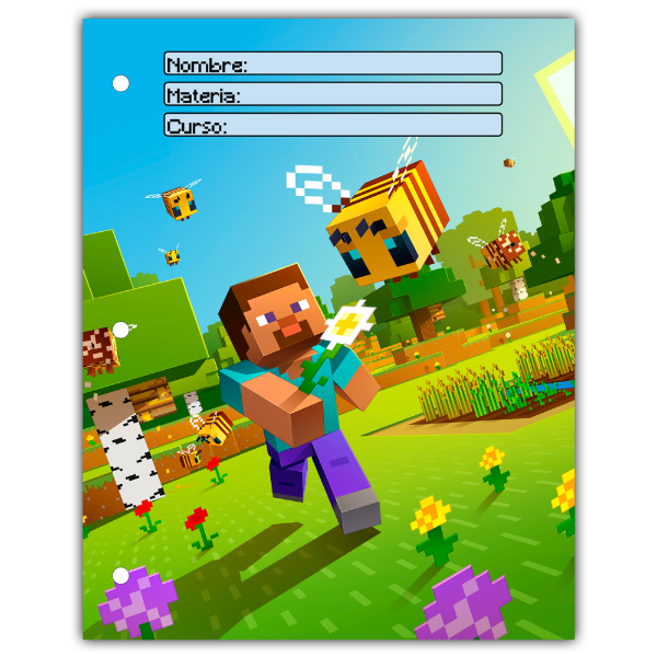 Producto - Carátula Separadores N3 Minecraft Diseño 10