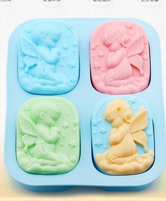 Producto - Molde de silicona x2 nena y nene angel