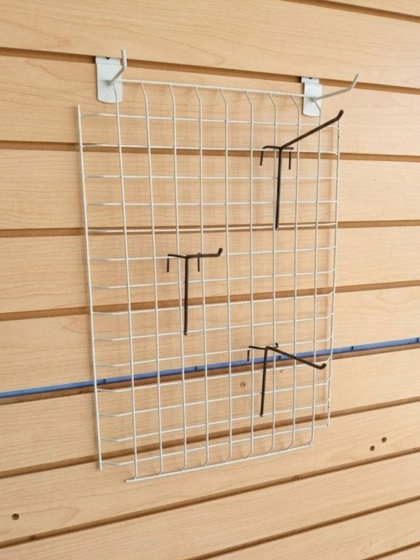 Producto - Organizador Exhibidor Blister Grilla Alambre Blanca 36x53 Cm chica