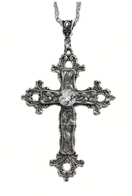 Producto - Collar cruz plateada
