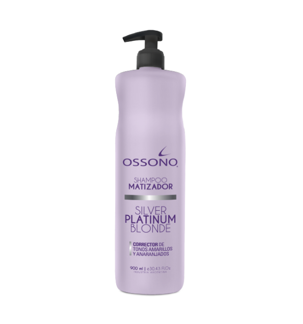 Producto - OSSONO Shampoo Matizador Silver Platinum Blonde X 900 ML