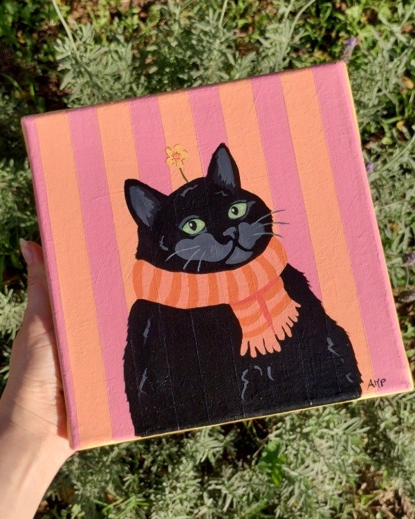 Producto - Cuadro Gato Negro