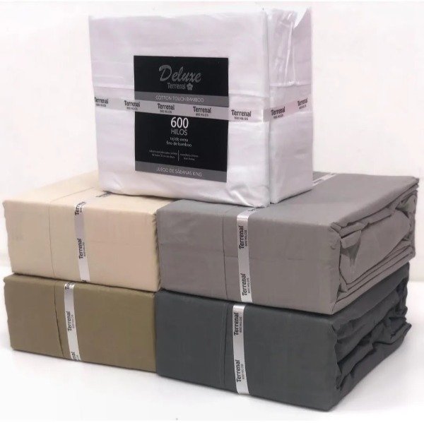 Producto - Sabanas Bamboo 600 hilos Deluxe Terrenal Queen
