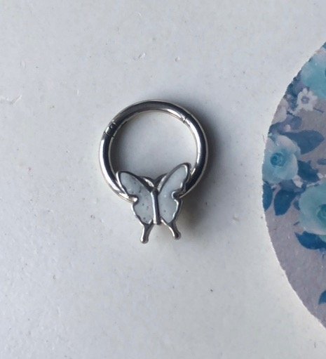 Producto - Piercing hélix mariposa clicker(acero)