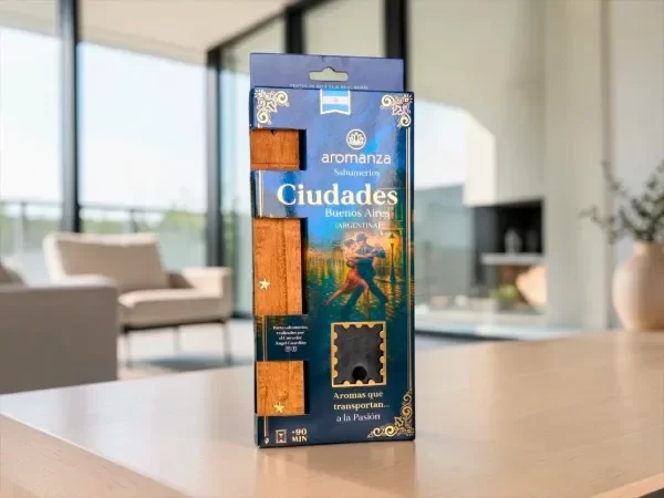 Producto - Pack sahumerio + porta sahumerio de madera - Aromanza - 8