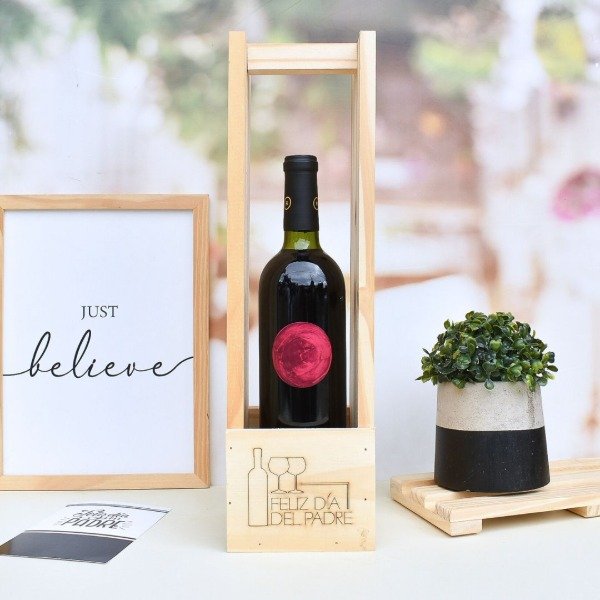 Producto - PORTA BOTELLA DE VINO PINO