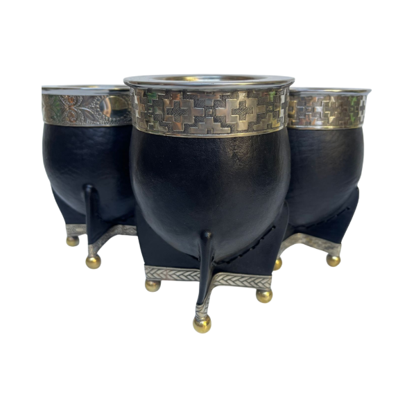 Producto - Imperial con base y pata de alpaca guarda de cuero negro liso Calabaza