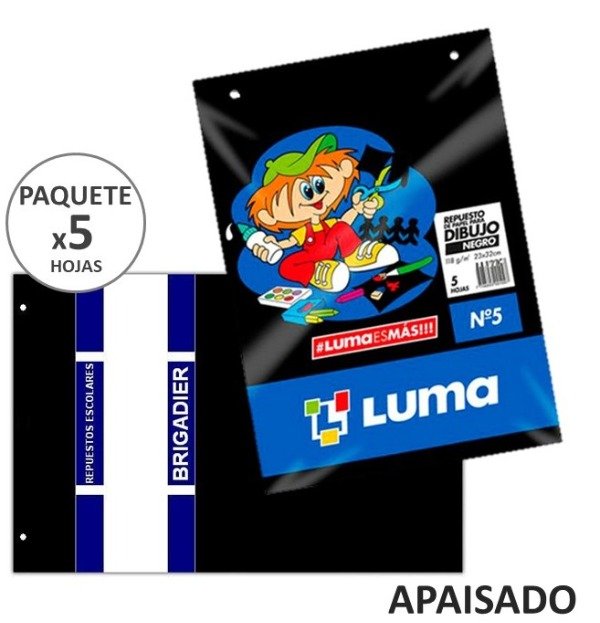 Producto - REP AP DIBUJO BRIG./LUMA/MIL28 NEGRO x5h
