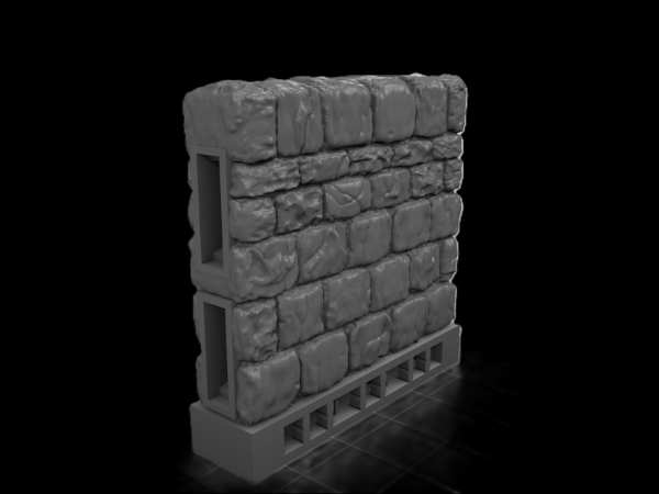 Producto - Pared 2 tiles de ancho (50mm) Dungeon Stone