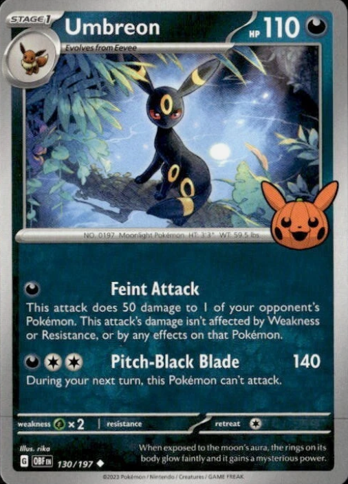Producto - Umbreon - 130/197 - Obsidian Flames Trick or Trade BOOster 2024