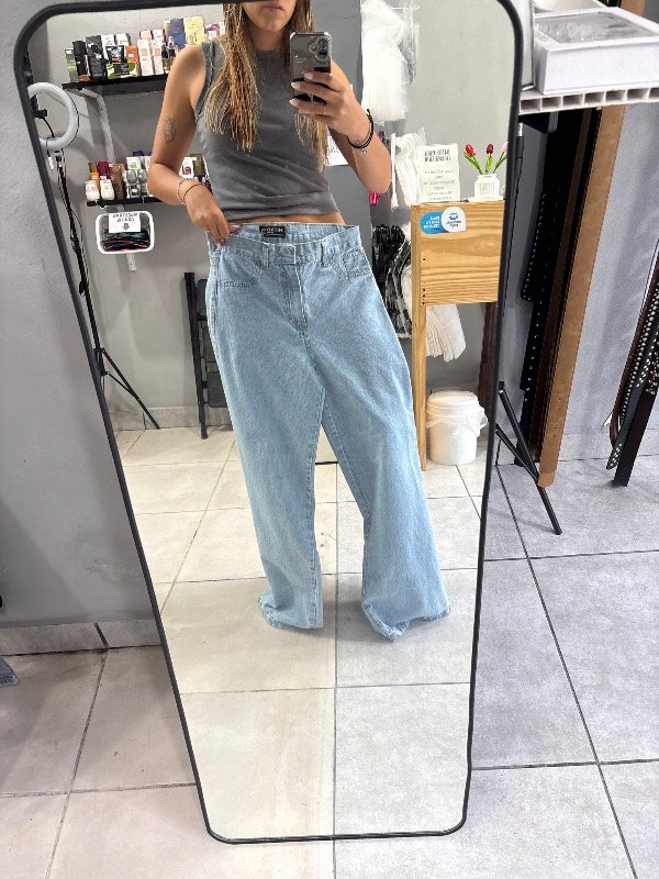 Producto - Jean celeste wide leg talle 42