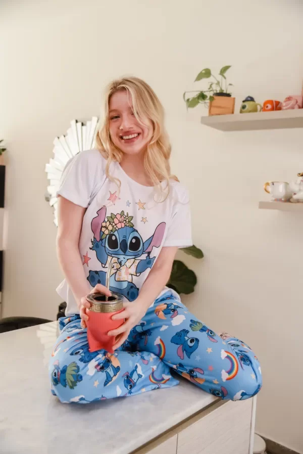 Producto - Pijama Stitch arcoiris adultos manga corta - 1