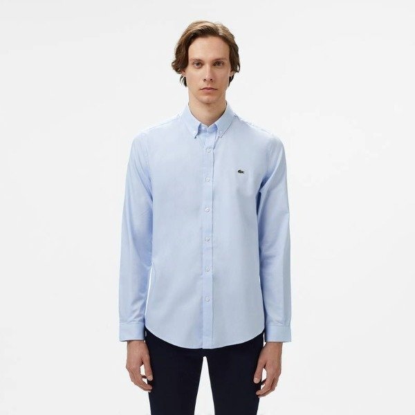 Producto - Camisa lacoste De Algodón Supima Al Cuerpo celeste