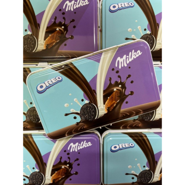 Producto - Canopla Cartuchera Milka/Oreo + 5 Barritas Oreo 37gr + 3 Shot 35gr