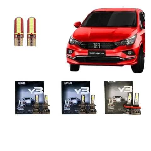 Producto - Kit Cree Led Y3 Luz Baja Alta Y Antiniebla Fiat Cronos Hasta 2023