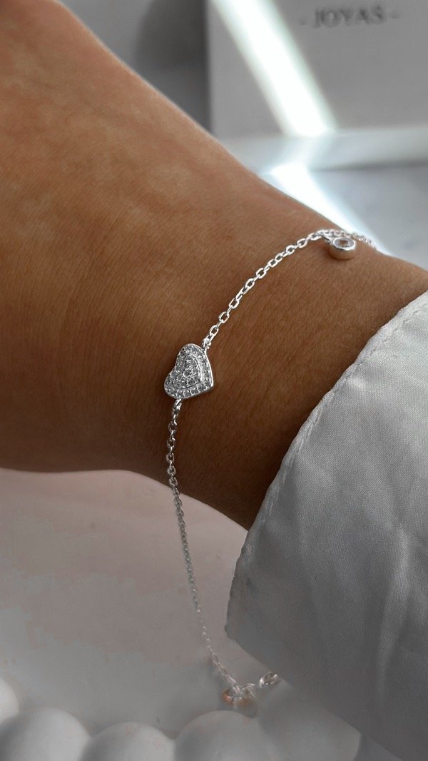 Producto - Pulsera micropave corazón y cubic
