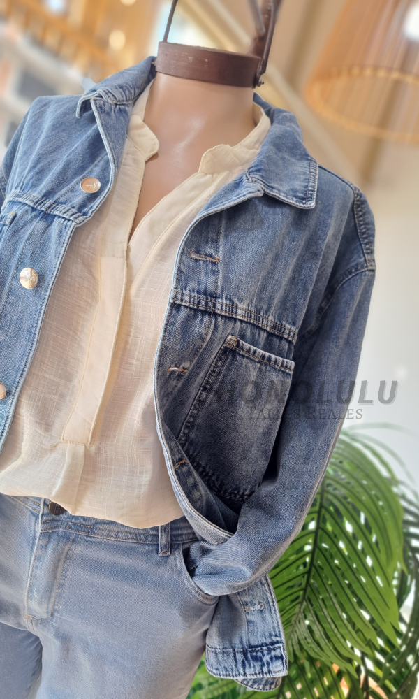 Producto - Ultimo ! Camisaco de Jean Azul - 2