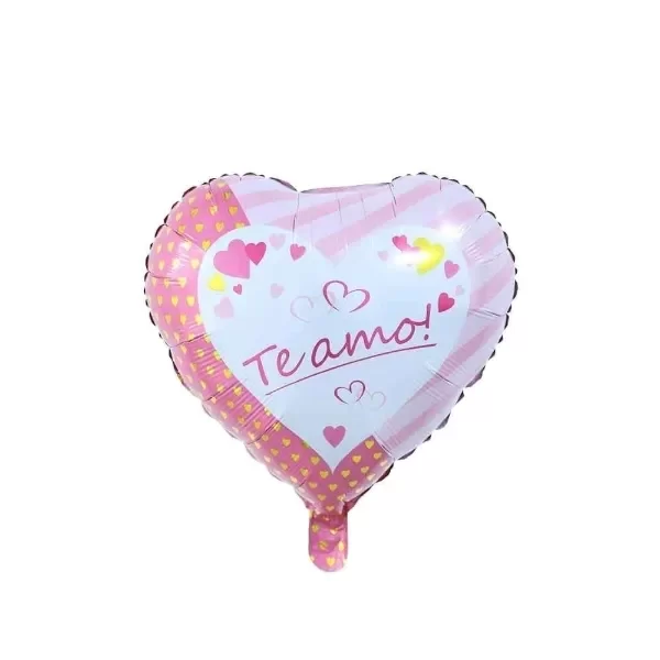 Producto - Corazon Te Amo 18" - Rosa con Rayas