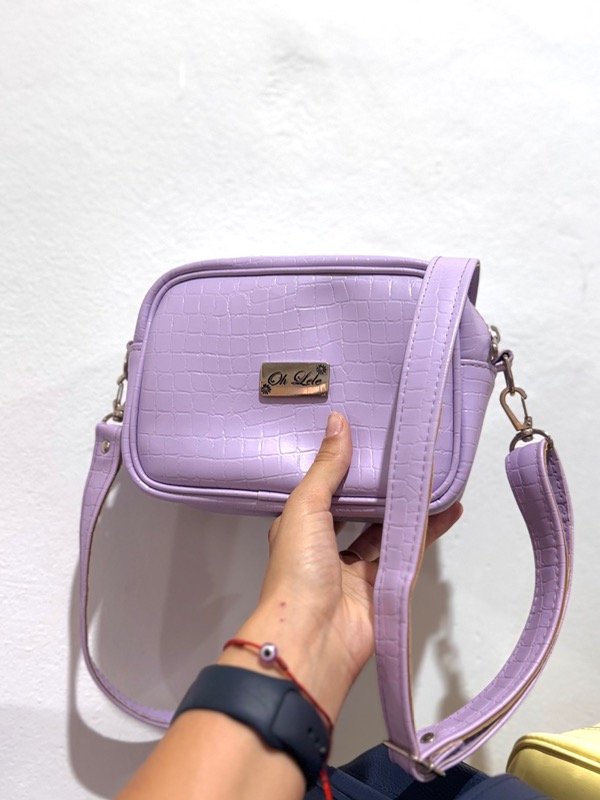 Producto - Bandolera Clásica Lila Croco