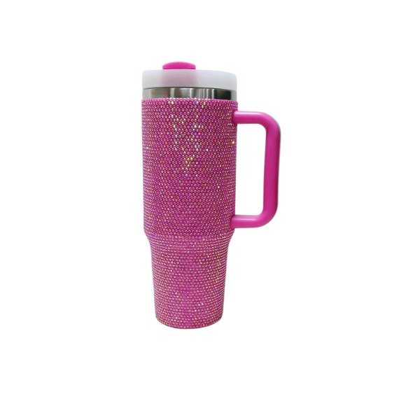 Producto - Vaso termico con glitter fucsia