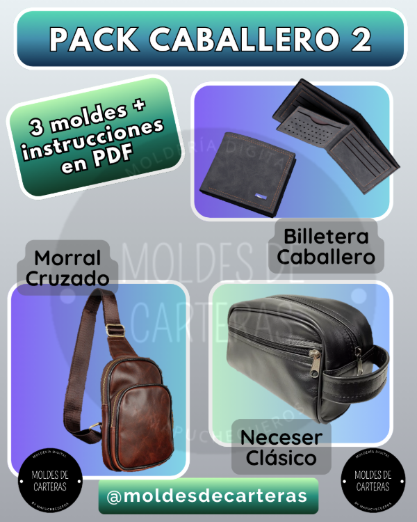 Producto - PACK CABALLERO 2 - 3 MOLDES + PASO A PASO PDF