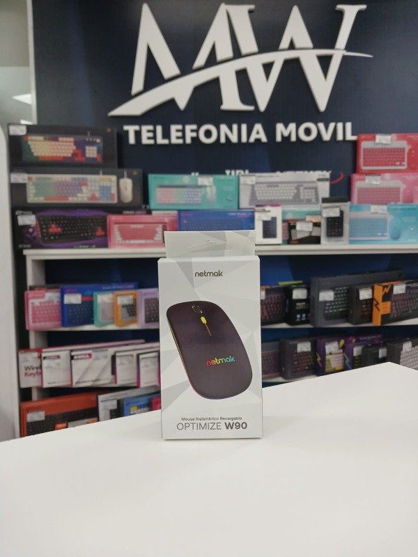 Producto - Mouse Retroilumnado Inalambrico Recargable 2,4 Ghz Netmak NM-W90