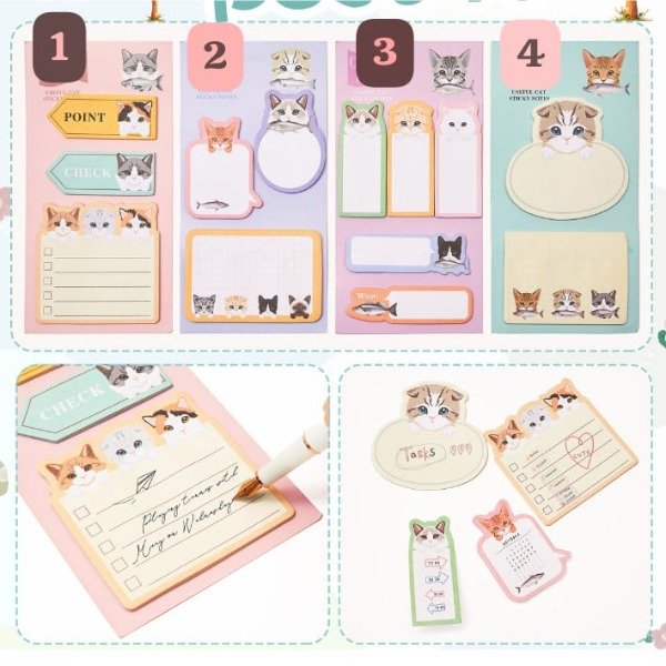 Producto - Set de notas adhesivas gatito