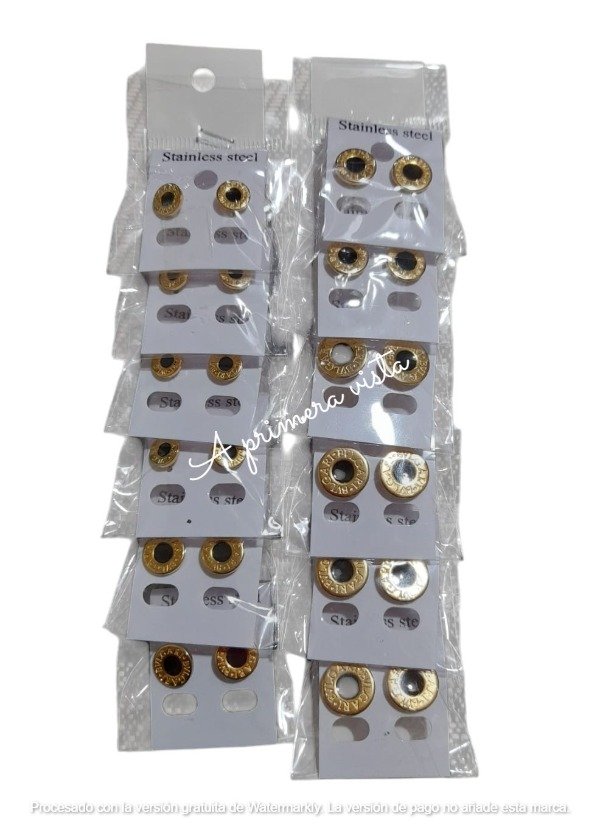 Producto - Aros bvlgari dorados p/par
