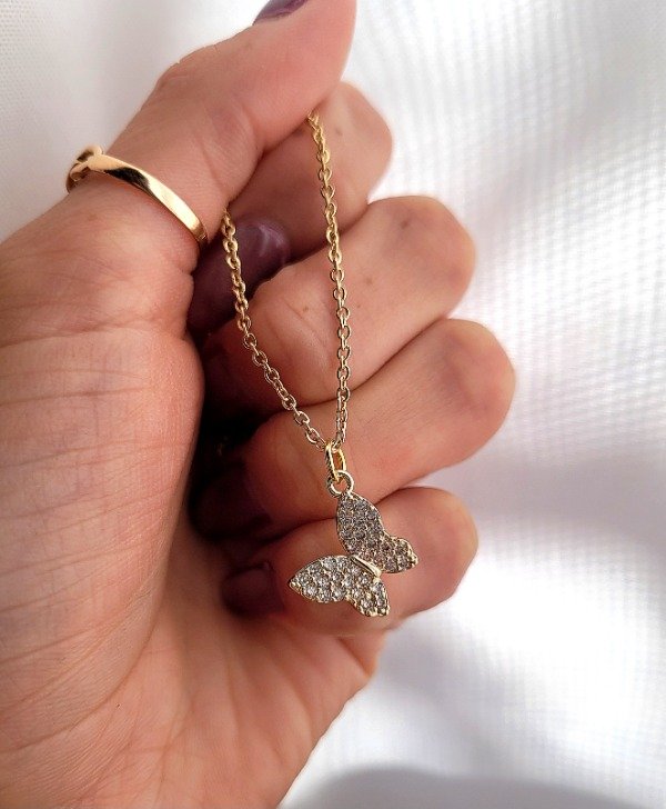 Producto - Gargantilla mariposa strass AD